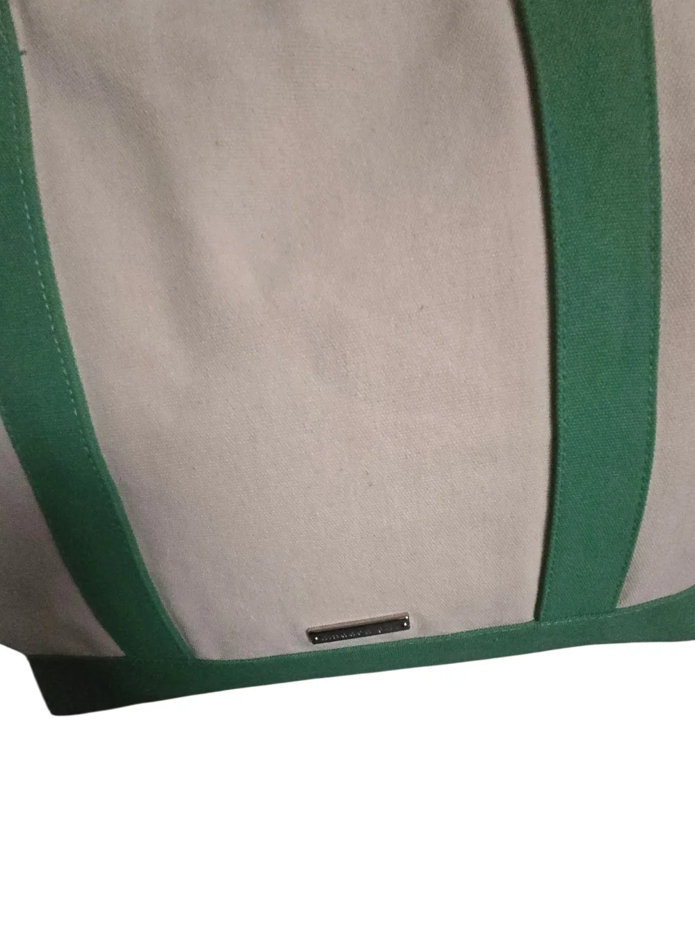 Madden Girl Green & Cream Tennis Tote Bag